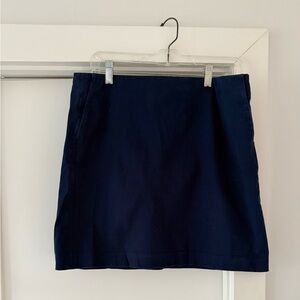 Navy Blue Mini Skirt with Pockets